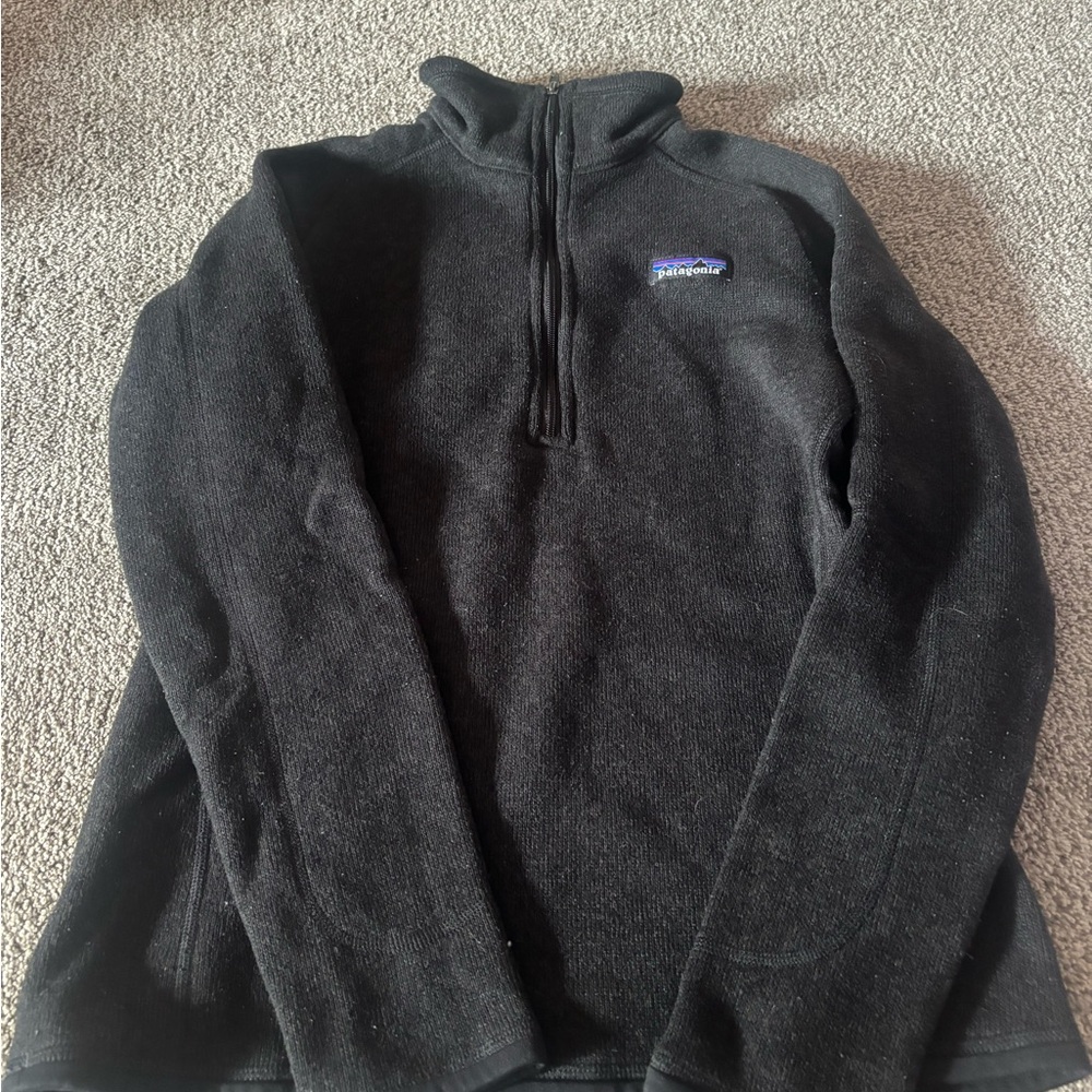 Patagonia Men's Zip-Up Black Sweater